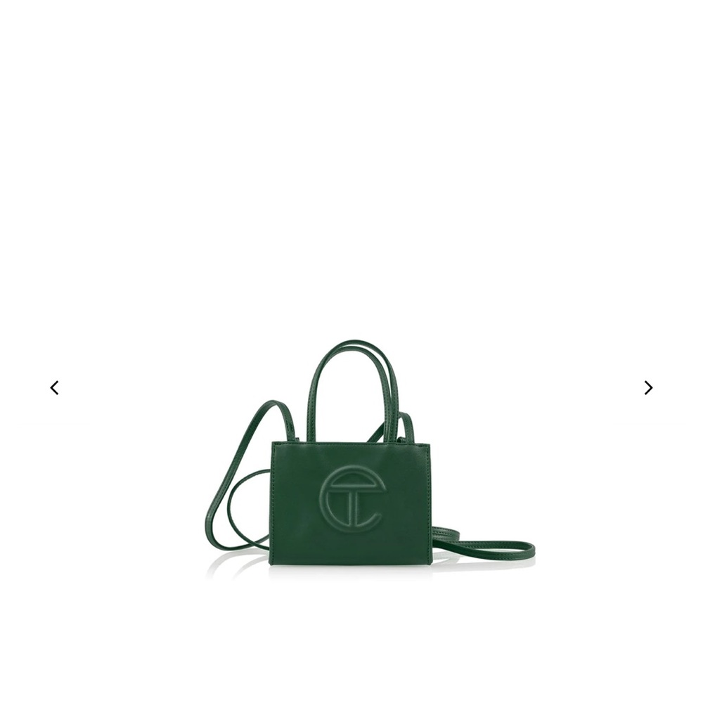 Telfar Green Mini Bag with Structured Design and Adjustable Strap